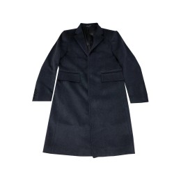 Designed long denim women's suit jacket, customized female concierge service director suit, professional women's suit, autumn and winter dark blue denim suit BWS276 Designed long denim women's suit jacket, customized female concierge service director suit, professional women's suit, autumn and winter dark blue denim suit BWS276